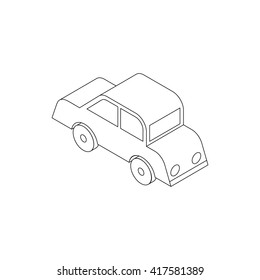 Car icon, isometric 3d style