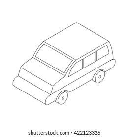 Car icon, isometric 3d style