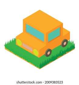Vector isométrico del icono del coche. Automóvil. Transporte personal