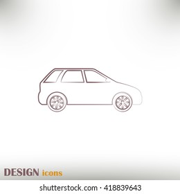 Car Icon. Line icon