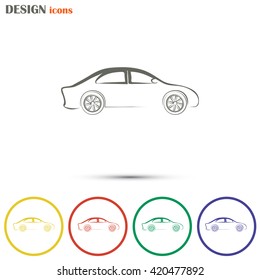 Car Icon. Line icon