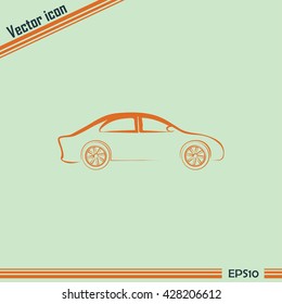 Car Icon. Line icon