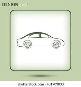 Car Icon. Line icon