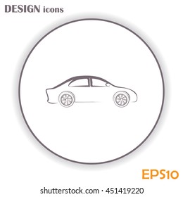 Car Icon. Line icon