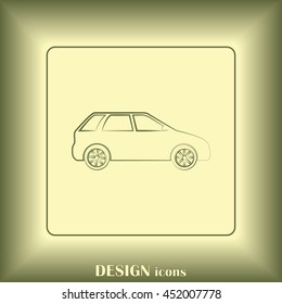 Car Icon. Line icon