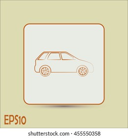 Car Icon. Line icon