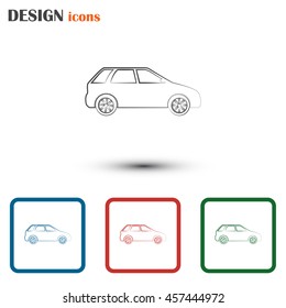 Car Icon. Line icon