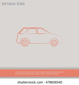 Car Icon. Line icon