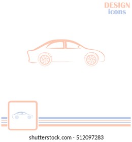 Car Icon. Line icon