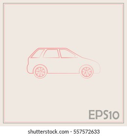 Car Icon. Line icon