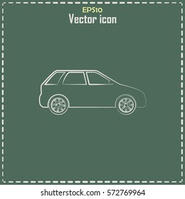 Car Icon. Line icon