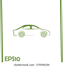 Car Icon. Line icon