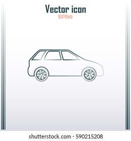 Car Icon. Line icon
