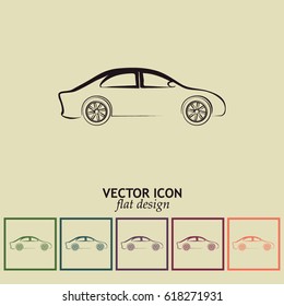 Car Icon. Line icon