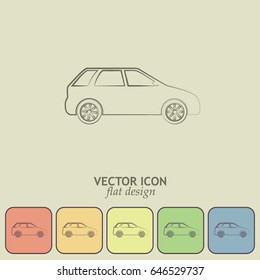 Car Icon. Line icon