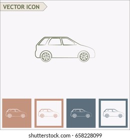 Car Icon. Line icon