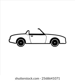 Car icon line art transportation Vector illustration design