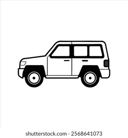 Car icon line art transportation Vector illustration design