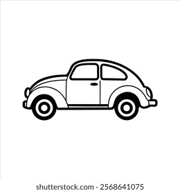 Car icon line art transportation Vector illustration design