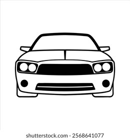 Car icon line art transportation Vector illustration design