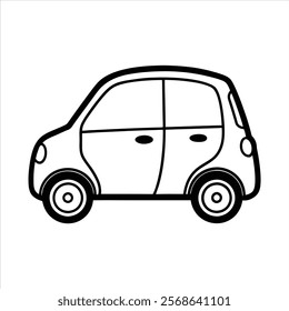 Car icon line art transportation Vector illustration design