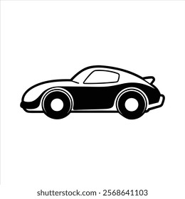 Car icon line art transportation Vector illustration design