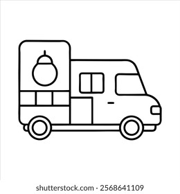 Car icon line art transportation Vector illustration design