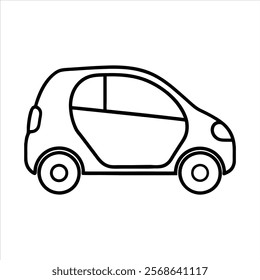 Car icon line art transportation Vector illustration design