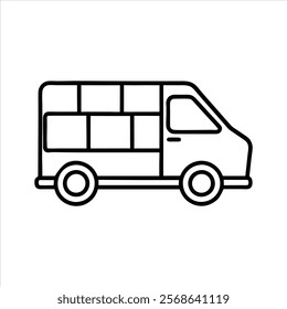 Car icon line art transportation Vector illustration design