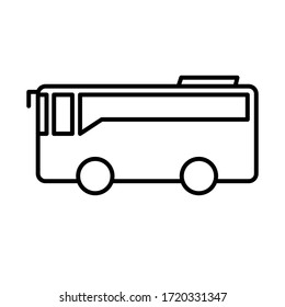 Car icon with line concept. Vector illustration