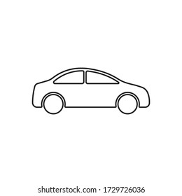 Car icon line simple vector illustration. Isolated icon for wab 