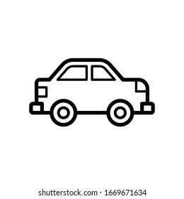car icon line style art style design vector illustration