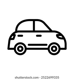 Car icon in line style. Perfect for website mobile app presentation. Suitable for any user interface and user experience