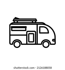 Icono de coche. estilo de icono de línea. adecuado para el icono de transporte, camping. diseño simple editable. vector de plantilla de diseño