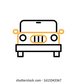 Car icon. Line and two colour design template