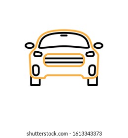 Car icon. Line and two colour design template