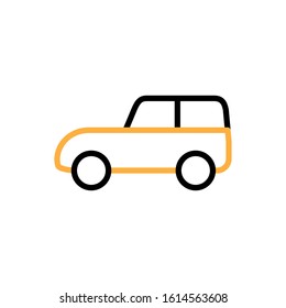 Car icon. Line and two colour design template