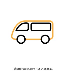 Car icon. Line and two colour design template