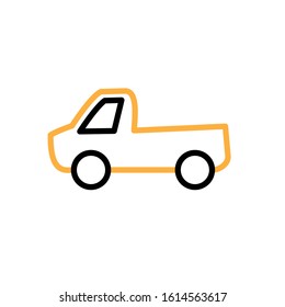 Car icon. Line and two colour design template