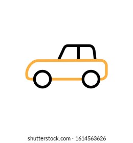 Car icon. Line and two colour design template