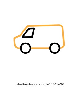 Car icon. Line and two colour design template