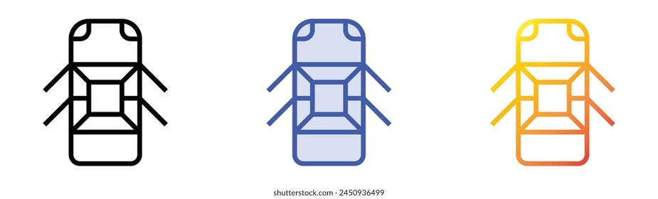 car icon. Linear, Blue Fill and Gradient Style Design Isolated On White Background
