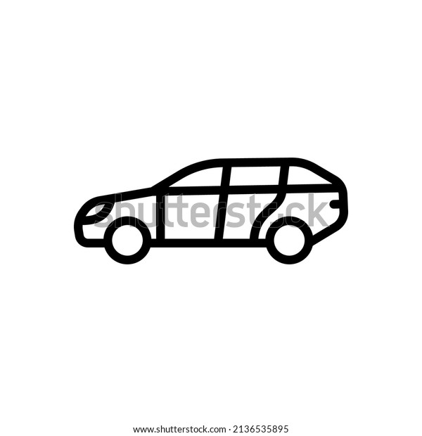 Car Icon.
Linear Car Style for user Interface, Web-design. Vector sign in
simple style isolated on white
background.