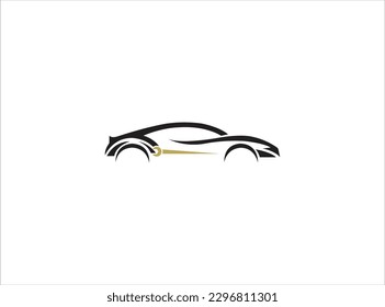 Icono de coche diseño símbolo negro aislado Imagen vectorial,Icono de logotipo de auto Ilustración vectorial Diseño de silueta de icono del logotipo del vector del vehículo deportivo moderno. Ilustración vectorial del logotipo Auto Car.