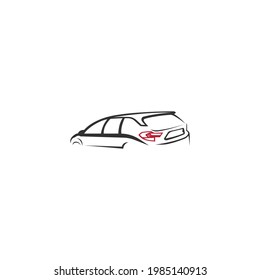 Ilustración de diseño de logotipo de icono de automóvil vector