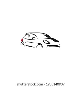 Ilustración de diseño de logotipo de icono de automóvil vector