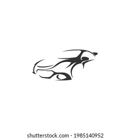 Ilustración de diseño de logotipo de icono de automóvil vector