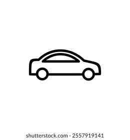 Car icon logo design. car sign and symbol. small sedan