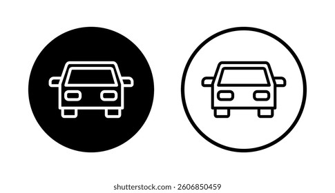 Car icon logo design. car sign and symbol. small sedan