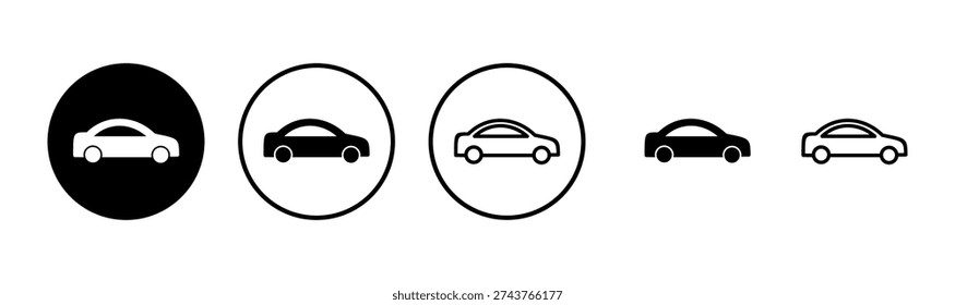 Car icon logo design. car sign and symbol. small sedan